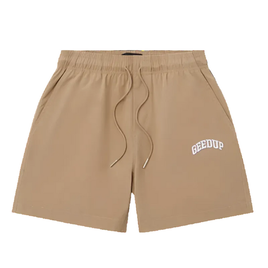 Geedup Micro Team Logo Shorts 'Tan'
