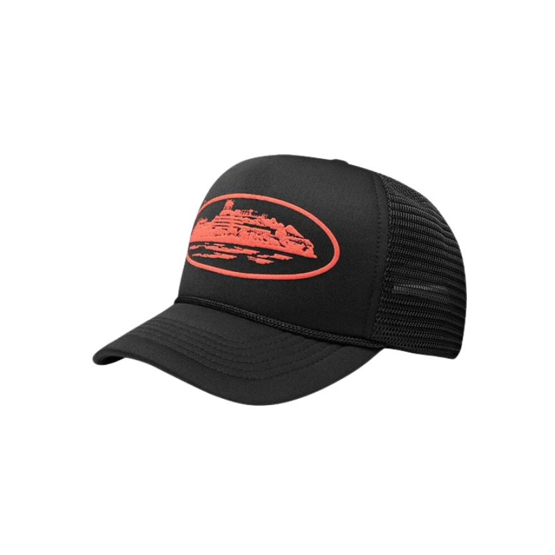 Corteiz Trucker Hat 'Black Red'