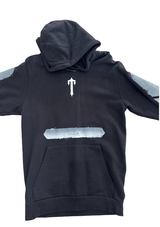 Used T Logo Black Blue Hoodie M