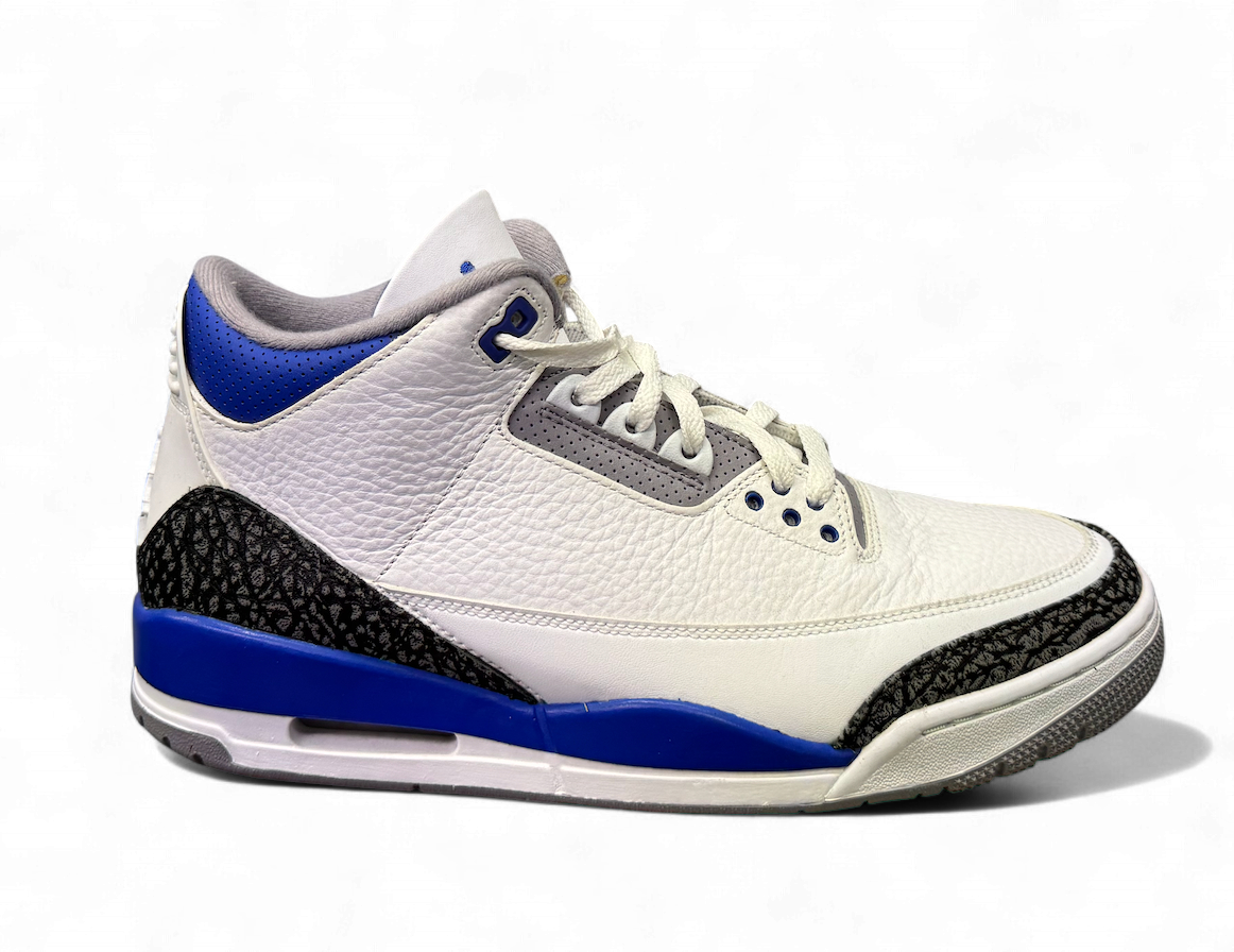 Used Air Jordan 3 Retro Racer Blue US Men's 11 - Women's 12.5