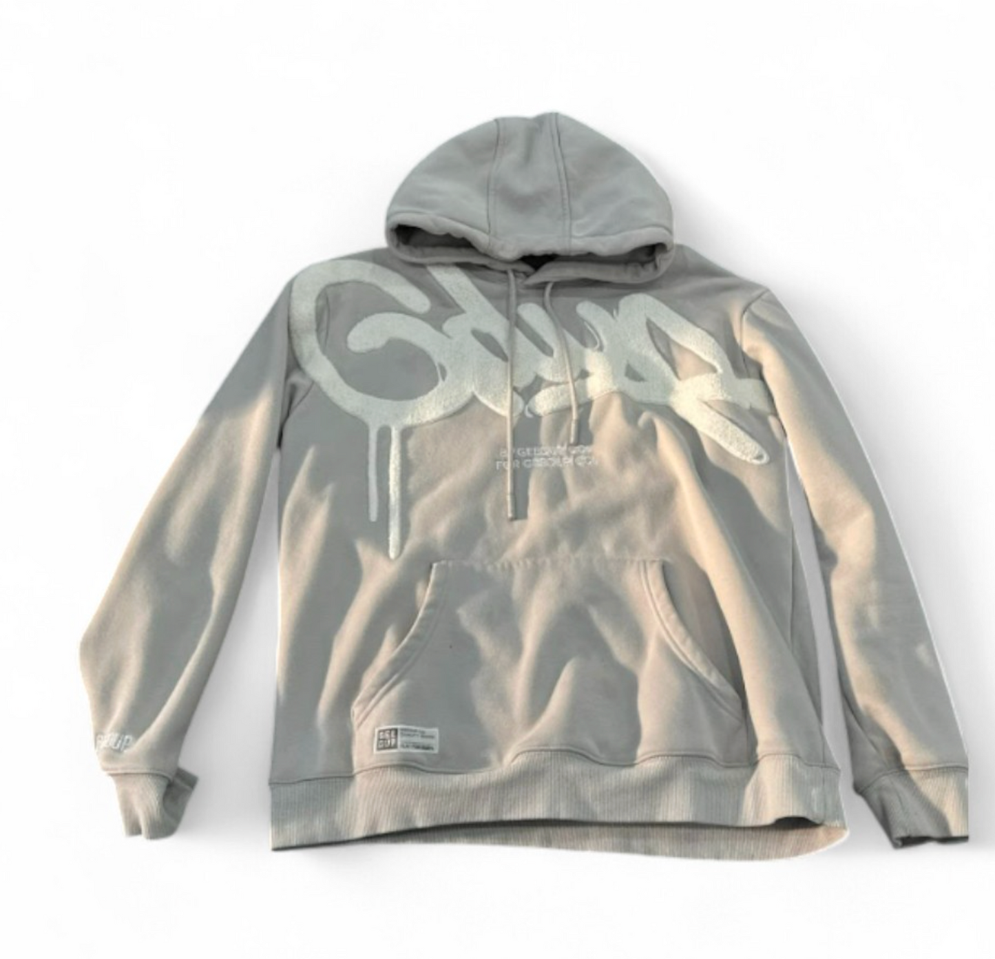 Used Handstyle Hoodie Grey White XL