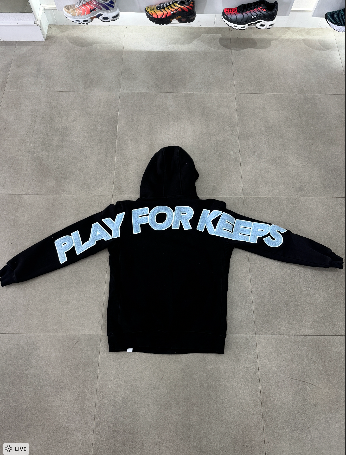 Used Geedup Play For Keeps Hoodie Black/Blue