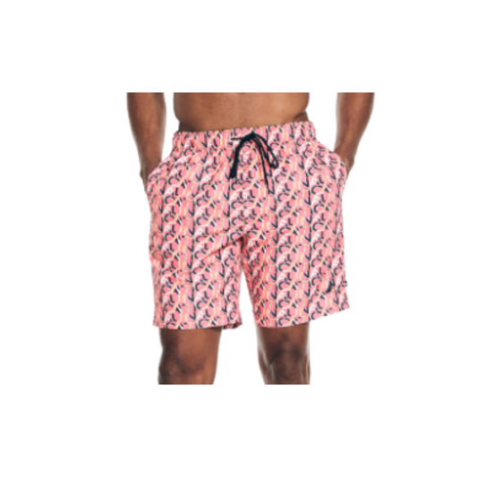 Sustainability Crafted 8" Logo Quick-Dry Red Swim Shorts