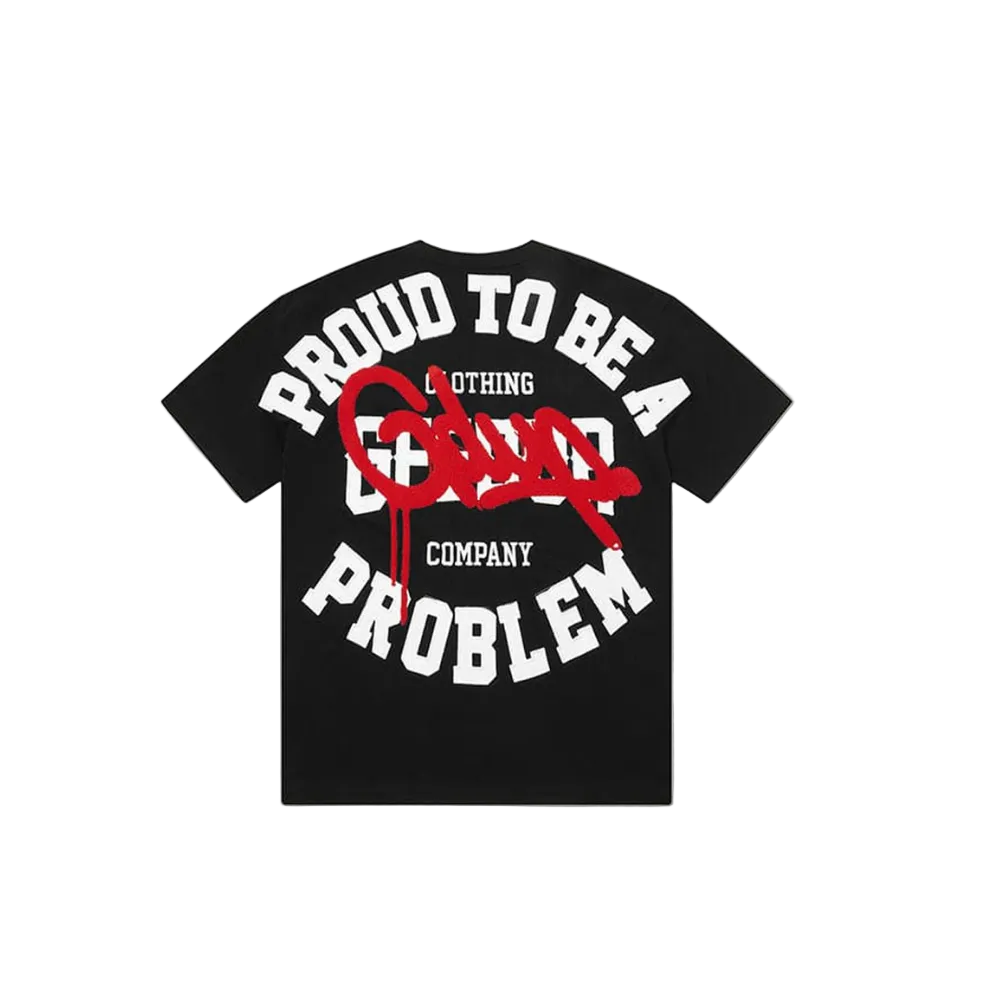 Geedup Proud To Be A Problem T Shirt 'Black/Red'
