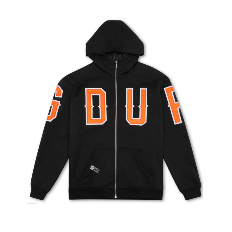 Tracksuit Set Black Orange