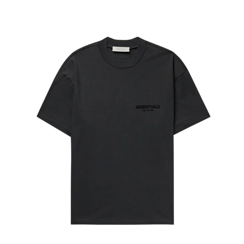 FEAR OF GOD Essentials T-shirt (SS22) (Black - front and back)